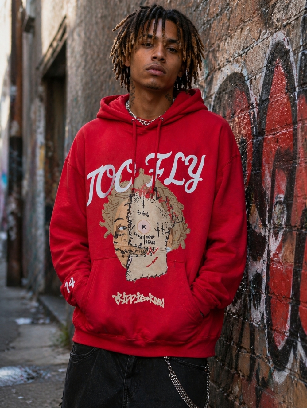 Trippie Red X 1400 Red Graphic Hoodie Sweatshirt